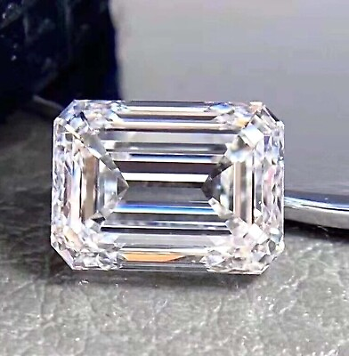 #ad 3.50 Carat Lab Grown Certified CVD Loose Diamond D VVS1 Clarity Emerald Cut DD $244.99