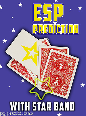 #ad ESP PREDICTION STAR BAND BICYCLE CARDS Rubber Mental Magic Trick Set Pocket Joke $7.69