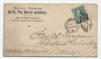 #ad #ad 1888 Philadelphia PA #213 2d. Pa Vet. Heavy Artillery Survivor#x27;s Assn S.4369 $11.99