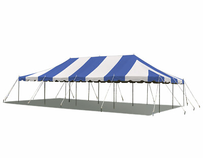 #ad Weekender Party Canopy 20x40 Pole Tent Blue 14 Oz Vinyl Fire Retardant Shelter $1499.99