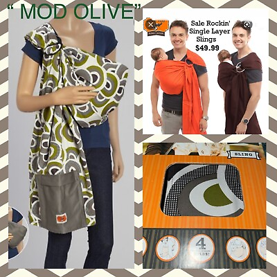 #ad Rockin#x27; Baby Mother to Baby Infant Sling MOD OLIVE 4 Holds NEW KHAKI GREEN 2lay $37.59