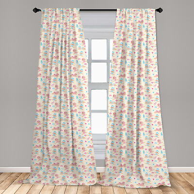 #ad Baby Microfiber Curtains 2 Panel Set for Living Room Bedroom in 3 Sizes $26.99