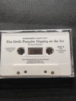 #ad Vintage Scholastic Cassette Tape Kids Five little penguins slipping on the ice $19.99
