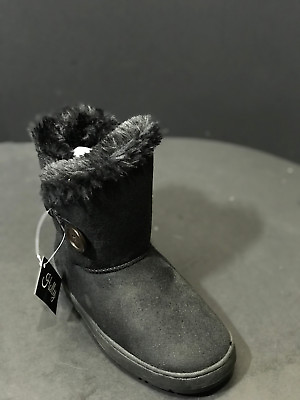 #ad New Holly Winter Girls Black Boots Size US 12 $24.70