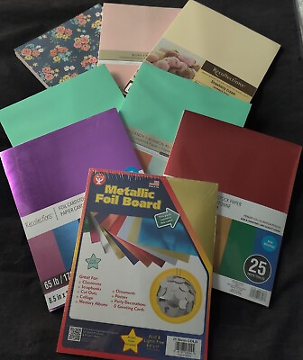 #ad Lot 8 Cardstock Paper Packs 8 1 2quot; x 11quot; Sheets Scrapbooking Kids Paper Crafts $38.00