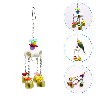 #ad Bird Cage Pendant Birds Toys Parrot Chewing Hanging Parakeet The Bell $9.30
