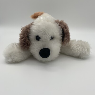 Rhode Island Novelty Plush Puppy Dog Stuffed Toy 11” White Brown $8.95