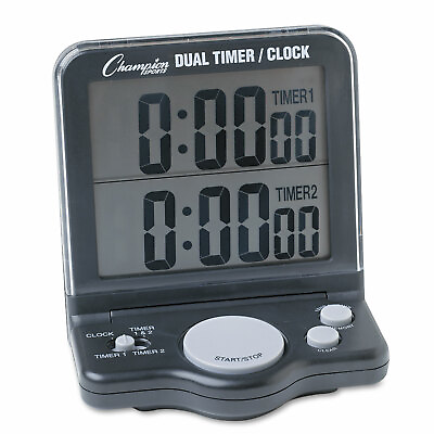 Champion Sports Dual Timer Clock w Jumbo Display LCD 3 1 2 x 1 x 4 1 2 DC100 $26.21