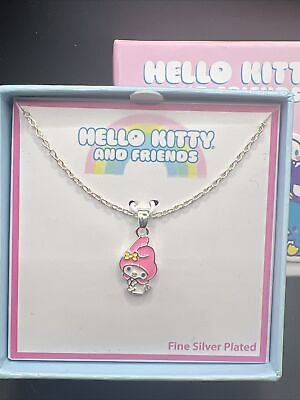 #ad NIB Hello Kitty amp; Friends My Melody Charm Silver Plated 16” Adjustable Necklace $38.80