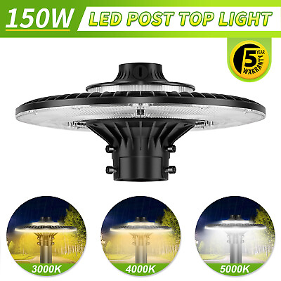 #ad 150W LED Circular Area Light Dusk To Dawn Commercial Post Top Light 3000K 5000K $156.40