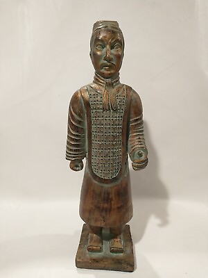#ad Chinese Emperor of Qin Mausoleum Style Terracotta Warrior Statue 13.75quot; $90.71