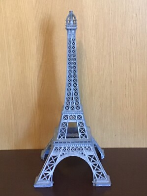 #ad Eiffel Tower Paris Metal Statue Large 13” Made in France Replica Model Souvenir $19.95