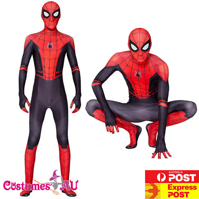 #ad Mens Kids Spiderman Costume Spider Man Child Boys Cosplay Superhero Jumpsuit AU $25.64