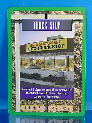 #ad 1995 Sim City The Card Game Commercial Card TRUCK STOP C $9.99