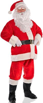 #ad Plush Santa Claus Suit Yourself Fancy Dress Up Christmas Halloween Adult Costume $101.99