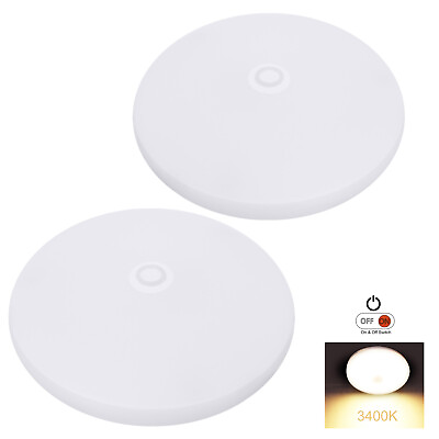 #ad 2Pcs 12V 4.5#x27;#x27; RV LED Slim Puck Light Cabinet Ceiling Light w Switch Warm White $19.99