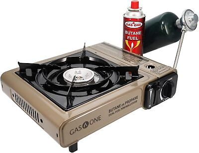 #ad Gas One Propane Butane Dual Fuel Portable Outdoor Camping Stove for Emergency $47.33