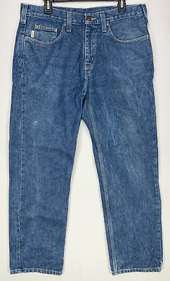 #ad Vintage Carhartt B460 DVB Relaxed Fit Jeans Men’s Size 35x30 EUC Medium Wash $19.95