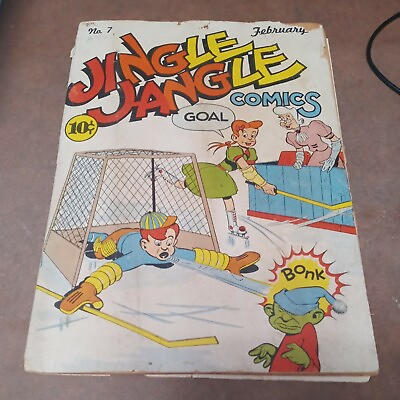 #ad Jingle Jangle Comics 7 Eastern Color 1944 Ww2 Era Cartoon Golden Age Precode $52.76