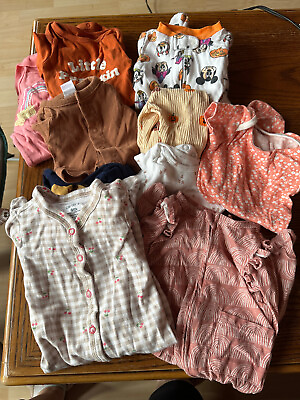 #ad New Girls Baby Clothes 3 to 6 mos 10 pieces fall washed but not worn $20.00