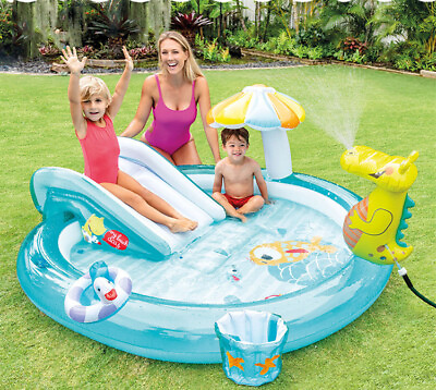 #ad Inflatable Ocean Ball Pool Slide Pool Children#x27;s Pool Fountain Family Pool $95.00