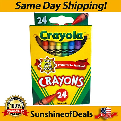 #ad Crayola Classic Non Toxic Assorted Color Crayons 24 Count Pack 52 3024 NEW $6.31