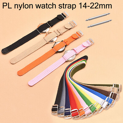 #ad Nylon Watch Band 14 16 18 20mm 22mm Replacement Weave Fabric Canvas Watch Strap $9.96