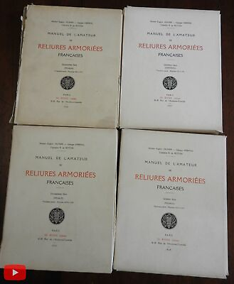 #ad French Armorial Book Bindings 1925 Olivier 30 vol. rare collecting reference set $1062.50