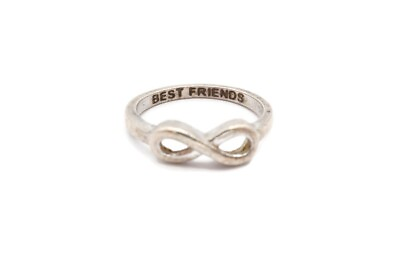 #ad Sterling Silver 925 Best Friends Ring Size 8 Infinity $24.99