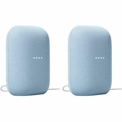 Google GA01588 US Nest Audio Smart Speaker Sky 2 Pack $118.99