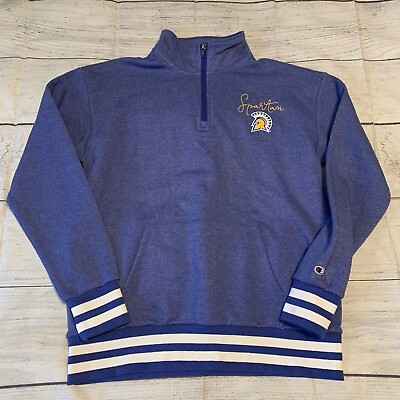 #ad Champion San Jose St Spartans Mens Size Medium Quarter Zip Sweatshirt Pullover $24.99