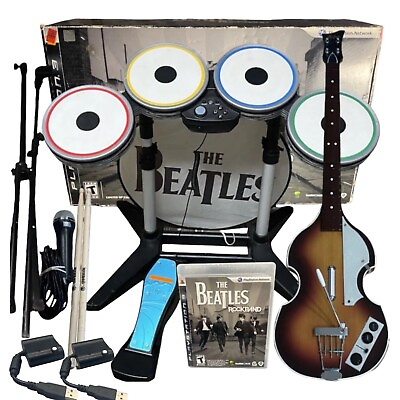 #ad The Beatles: Rock Band PS3 Bundle Limited Edition PlayStation 3 Complete Set $574.49
