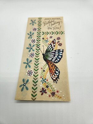 #ad Rust Craft Birthday Greeting Card Hope Champion Floral Butterfly Vintage $2.99