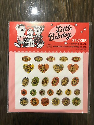 #ad Vintage rare Japanese kawai Little Bob Dog stickers  $7.00