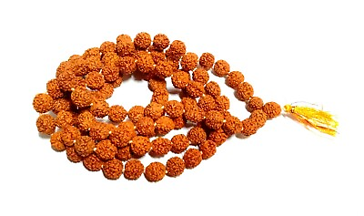 #ad 5 Mukhi Rudraksha Mala Five Face Rudraksh Beads Mala 10 Mm Bead Size Necklace $12.01