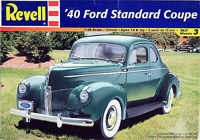 #ad Revell #x27;40 Ford Standard Coupe Model Kit 1:25 Scale Open Box NICE $40.87