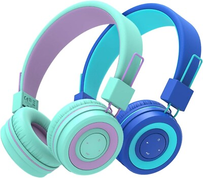 #ad iClever 2 Pack BTH02 Kids Wireless Headphones Online Schooling Headphones for $32.49