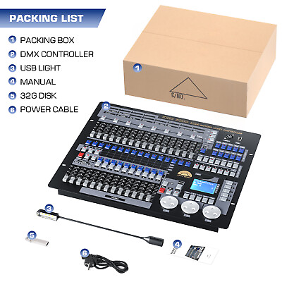 #ad DMX Controller 1024 Channel Lighting Console Stage DJ Professional for Concerts $298.99