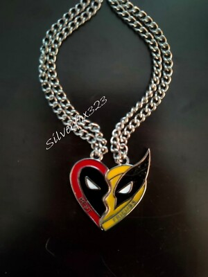 #ad #ad Deadpool Wolverine Best Friends Forever Pendant Necklace Set BFF Gift $16.90