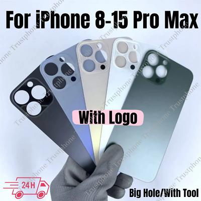 #ad Replacement Rear Back Glass Big Hole For iPhone 15 14 13 12 11 Pro Max XR XS X 8 $5.50
