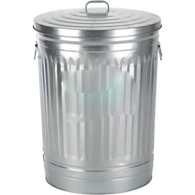 #ad 31 Gallon Steel Trash Can，Pre Galvanized Steel100% Recyclable $28.64