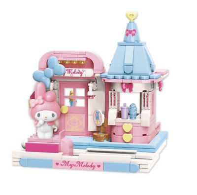 #ad Sanrio Assembled Toy Building Blocks Me Melody Sweet Ice Cream House $29.99
