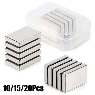 #ad 10 15 20pcs N38 Big Strong Block Fridge Magnets 30x20x5mm Rare Earth Neodymium $18.62