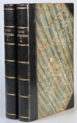 #ad LEATHER Set;DAVID COPPERFIELD Charles Dickens FIRST EDITION 1850 Gift Very Good $1500.00