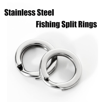 #ad #ad 50 100pcs Stainless Steel Fishing Split Rings 10 150LB Big Game Saltwater $11.99