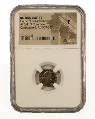 #ad Roman AE3 4 of Constantine I the Great AD 272 337 NGC F ;Roman Coin Slab $54.99