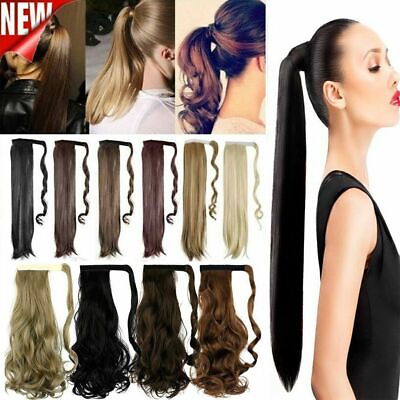 #ad Ladies Hair ponytail Clip In as Real Human Hair Extensions Wrap Around Pony Tail $8.59