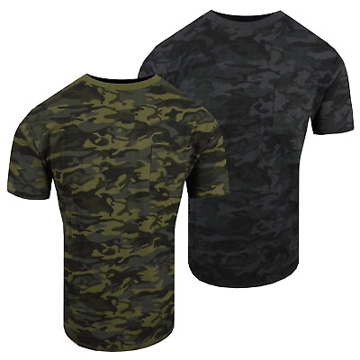 #ad Short Sleeve T Shirt Camo Camouflage Tactical Pocket Tee Shirt TRUE TO SIZE FIT $15.95