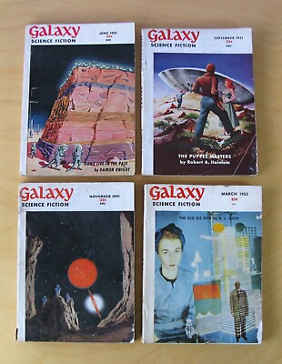 #ad GALAXY SCIENCE FICTION MAGAZINE 1951 1953 BUNDLE OF 4 ISSUES. GBP 9.95
