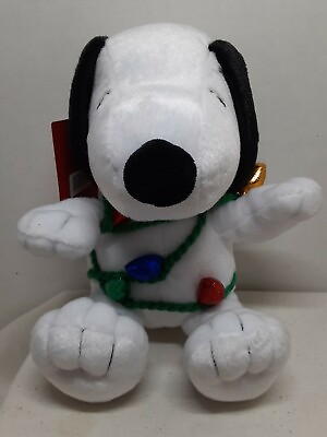 #ad Hallmark Exclusive Peanuts Snoopy Wrapped Up In Merry Plush Stuffed Animal NWT $14.94